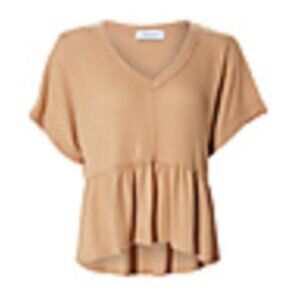V Neck Peplum Top
